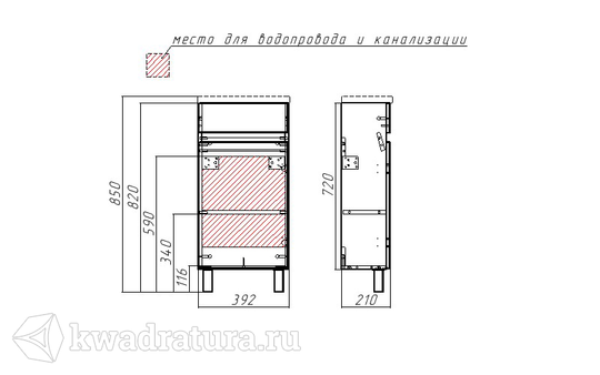 Тумба айсберг норма 50